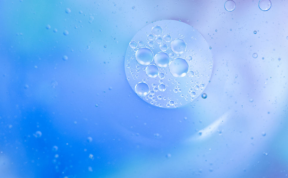 various sized bubbles at microscopic level