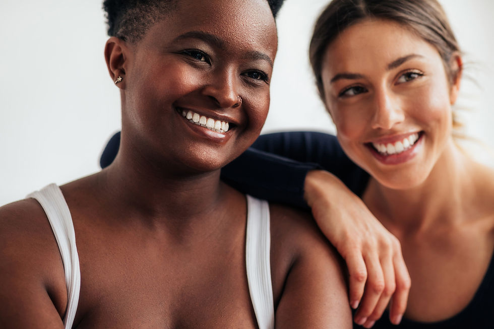 two young women smiling